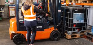 Forklift Operator Getting Training - Banner