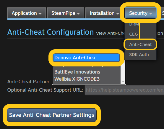 Steamworks Denuvo Anti-Cheat